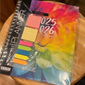 Global 2025 2026 Win Multicolor Floral Academic Planner with Sticky Tabs